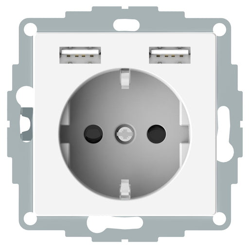 Elso - Steckdose Schutzkont.Steckdose m.USB ELG365344 Ladeg.16A/AC250V rw
