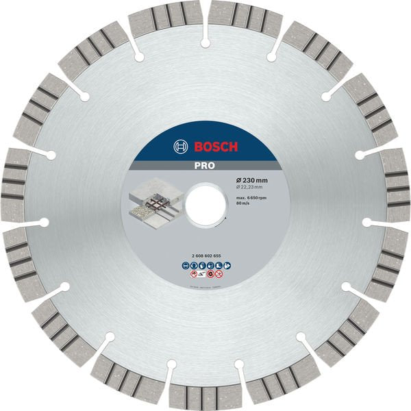 Bosch - Trenn-/Schleifscheibe Diamanttrennscheibe 2608602655 PRO Concrete