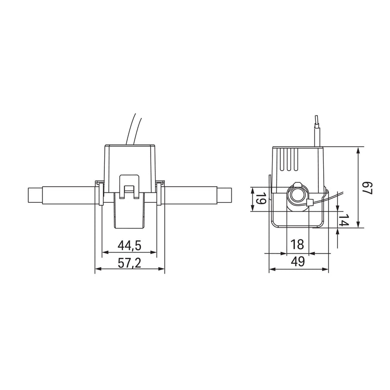 WAGO - Stromwandler Kabelumbau-Stromwandler 855-4001/250-000 250A/1A 0,2VA Kl.0.5