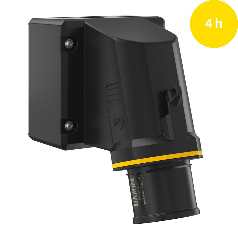 Walther Werke - CEE-Gerätestecker (IEC 60309) CEE NEO Wandgerätestecker FW734404CC schräg 32A 4P 4h