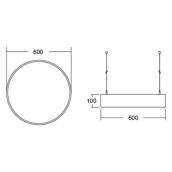 Brumberg Leuchten - Pendelleuchte LED-Pendel-Flächenleuchte 13610164 direkt 4000K