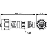 Telegärtner - Modularer Steckverbinder STX V1 RJ45 Steckerset 100007462 feldkonfektioniert