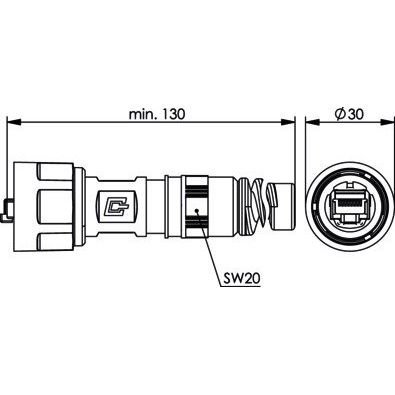 Telegärtner - Modularer Steckverbinder STX V1 RJ45 Steckerset 100007462 feldkonfektioniert