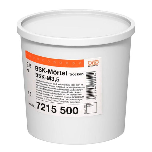 OBO Bettermann - Brandschutzbeschichtung/-bandage/-schaum/-dichtstoff Brandschutzkanal-Mörtel BSK-M 3,5kg, grau