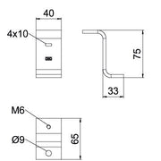 OBO Bettermann - Profil-Tragarm Z-Stütze für BKRS ZST 110 BKRS FT Systemhöhe 110 mm − 25 Stück