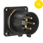 Walther Werke - CEE-Gerätestecker (IEC 60309) CEE NEO Anbaugerätestecker FW631504CC gerade 32A 5P 4h − 1 Stück