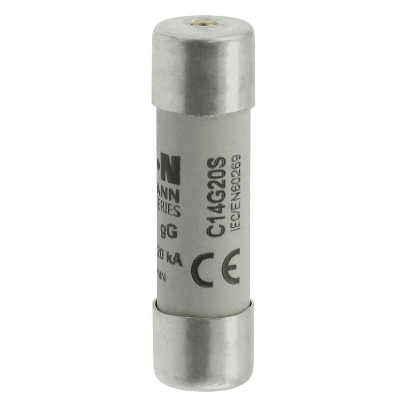 Eaton - Zylindrische Sicherung Sicherungseinsatz Nieders. CYL GG 14,#C14G20S 20A AC 500V 120kA − 10 Stück