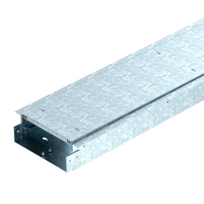 OBO Bettermann - Unterflurkanal estrichbündig offen Kanaleinheit estrichbündig OKB E 25085 ON 2000x250x93mm − 2 Meter