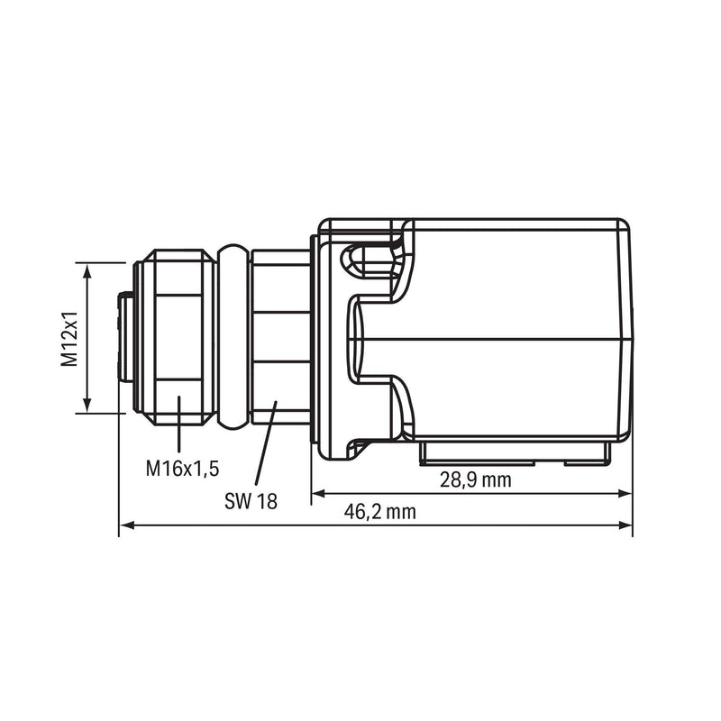 WAGO - Zubehör/Ersatzteile für Steuerungen Adapter M12 Buchse 756-9503/040-000 Zubehör,4-polig