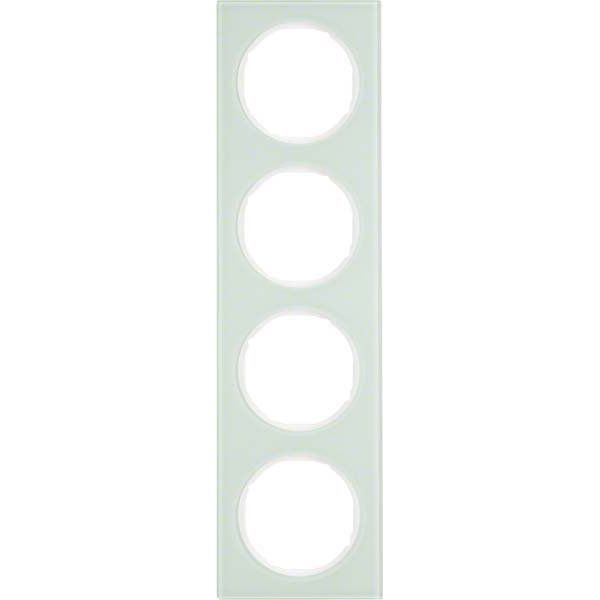 Berker - Abdeckrahmen Rahmen Glas/pows 10142209 4fach