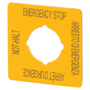 Eaton - Bezeichnungsschild für Befehlsgeräte Schild (Not-Halt) M22-XYK11 gelb, HxB=50x50mm