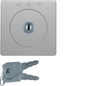 Berker - Abdeckung/Bedienelement für Installationsschalterprogramme Zentralstück m Schloss 1082608400 für Jal. Q.x alu