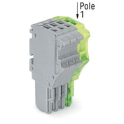WAGO - Ein- und mehrpolige Klemmenleiste 1-Leiter-Federleiste 2020-104/000-036 1,5 mm²,gr/gn-ge − 50 Stück