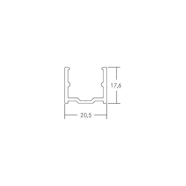 Brumberg Leuchten - Mechanisches Zubehör/Ersatzteile für Leuchten LED-Anbauprofil 53580260 1m