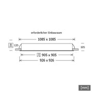 LTS Licht&Leuchten - Decken-/Wandleuchte LED-Einbauleuchte PLL57925302/DALI ws 112W 3000K 8400lm