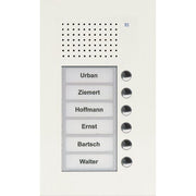 TCS Tür Control - Türstation für Türkommunikation Audio Außenstation PUK 6 PUK06/1-WS Tasten 1spaltig UP w