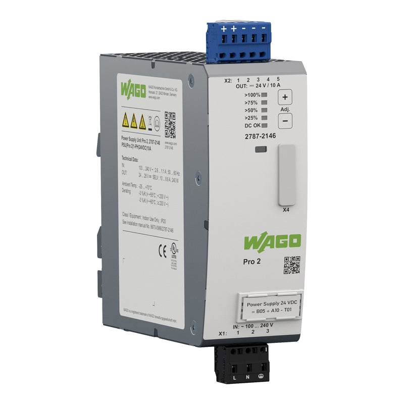 WAGO - Gleichstromversorgung Stromversorgung PRO 2 2787-2146 1-ph DC24V 10A