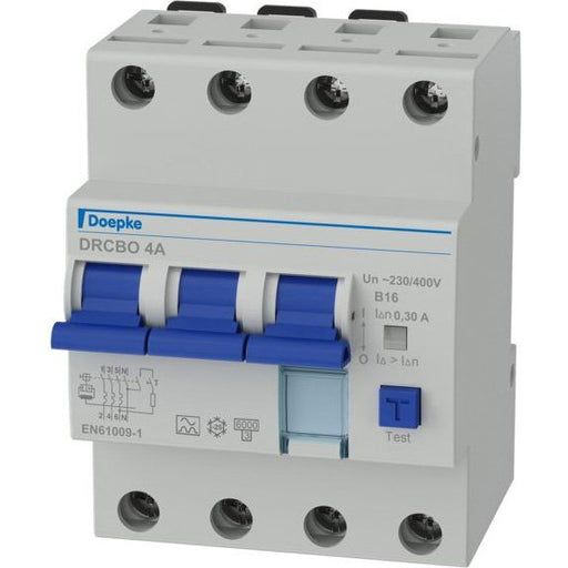 Doepke - Kombination FI-Schalter/Leitungsschutzschalter FI-/LS-Kombination DRCBO4B16/0,30/3N-A 16 A, 0.3 A − 1 Stück by Doepk
