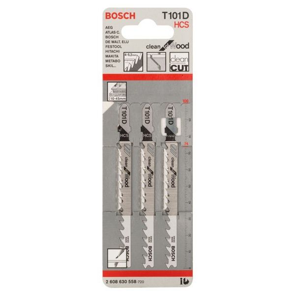Bosch - Stichsägeblatt T 101 D 2608630558 Clean for Wood
