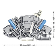 WAGO - Trenn- und Messtrenn-Reihenklemme 2-Leiter-Trenn- 2007-8811/043-000 und Messklemme − 20 Stück