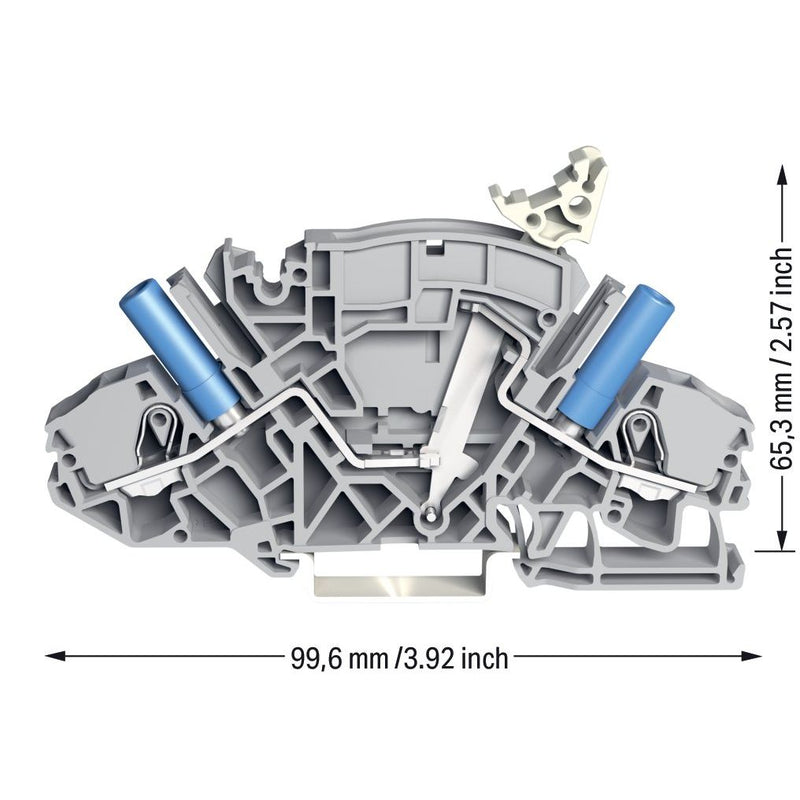 WAGO - Trenn- und Messtrenn-Reihenklemme 2-Leiter-Trenn- 2007-8811/043-000 und Messklemme − 20 Stück