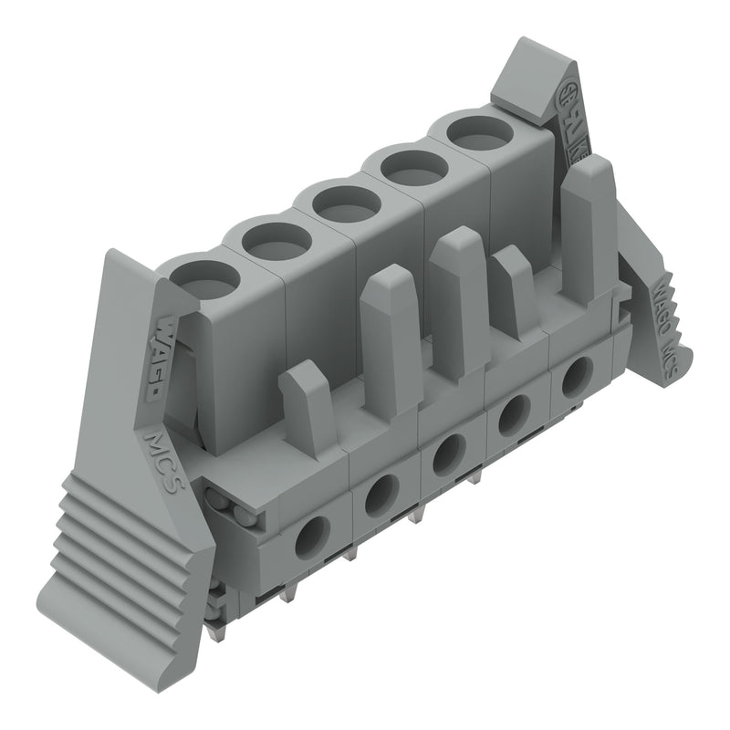 WAGO - Leiterplattensteckverbinder THT-Federleiste gerade 232-135/039-000 Rastermaß 5mm,grau − 50 Stück