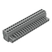WAGO - Kabelsteckverbinder für Leiterplattensteckverbinder 1-Leiter Federleiste 232-220/026-000 CAGECLAMP 2,5mm²,gr − 10 Stück