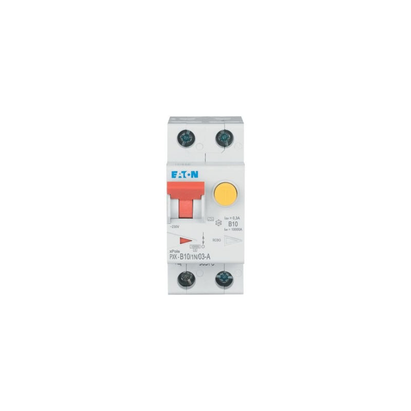 Eaton - Kombination FI-Schalter/Leitungsschutzschalter FI/LS-Kombischalter PXK-B10/1N/03-A B 10A 1p+N, 300mA