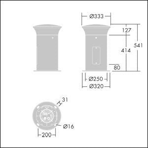 Thorn - Wegeleuchte LED - Pollerleuchte ADELIEBW #96264267 10L25730R/SCL2MPL
