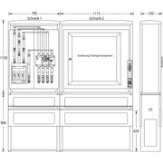 uesa - Zähler-Komplettschrank Wandlermessung WM-ZWS-400A TEN 1100x785+1115x320mm