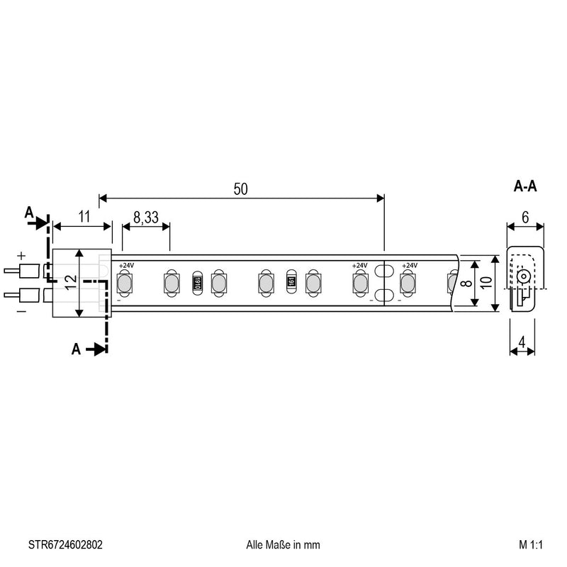 EVN Lichttechnik - Lichtschlauch/-band LED-Strip 24V STR6724602802 5m 3000K