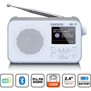 LENCO - Radio DAB+ Taschenradio PDR-036WH portable,Akku,BT
