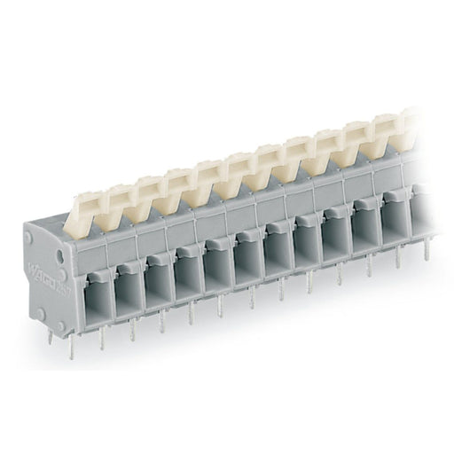 WAGO - Leiterplattenklemme 257-412 Drücker,2,5 mm²,grau − 20 Stück