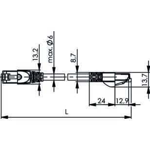 Telegärtner - Patchkabel Kupfer Patchkabel S/FTP 6A 100009118 gn 15,0m
