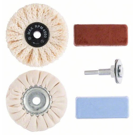 Bosch - Systemzubehör für Schleifen/Polieren (Akku/elektrisch/Druckluft) Polier-Set 2609256556 5-tlg