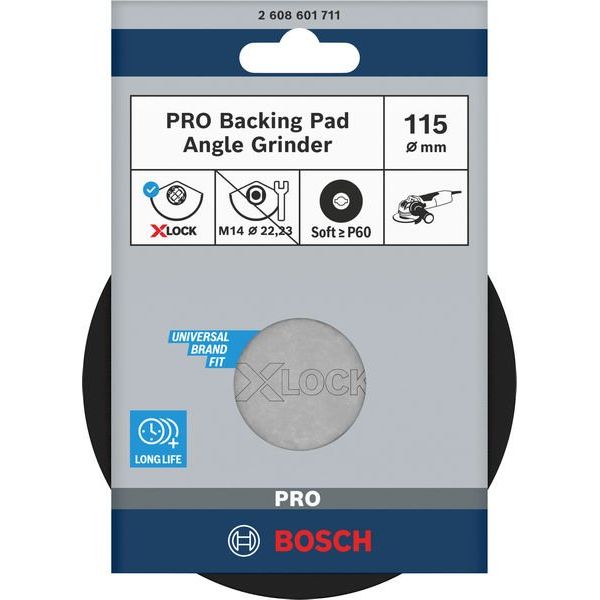Bosch - Stützteller für Schleifwerkzeug PRO Stützteller X-Lock, 2608601711 weich, 115 mm