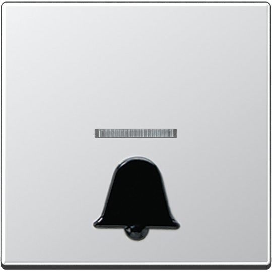 Jung - Abdeckung/Bedienelement für Installationsschalterprogramme Wippe Symbol KLINGEL alu A 590 K1KO AL für beleuchtb.Taster