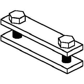 Niedax - Zubehör/Ersatzteile für Erdung und Blitzschutz Bandeisenverbinder BV 23 − 100 Stück
