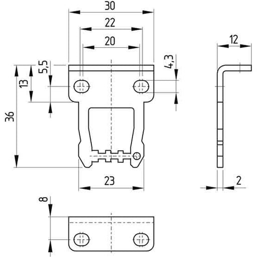 Schmersal - Betätiger für Positionsschalter mit getrenntem Betätiger Betätiger abgewinkelt AZ 17/170-B5 − 1 Stück by Schmersa
