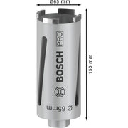 Bosch - Bohrkrone PRO Trockenbohrkrone, 65 x 2608587321 150 mm, G 1/2 Zoll
