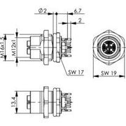 Telegärtner - Modularer Steckverbinder STX M12x1 EBB X-kod. 100007428 Cat.6A(IEC) − 20 Stück