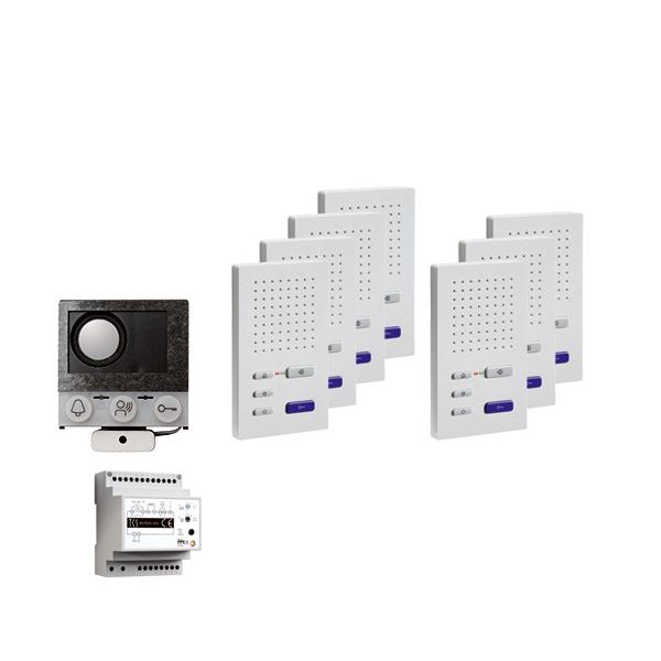 TCS Tür Control - Türsprech-Set audio:pack Einbau PAIF070/004 für 7 Wohneinheit