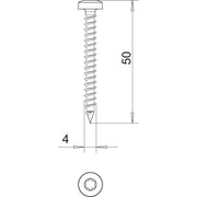 OBO Bettermann - Holz-/Spanplattenschraube Golden-Sprintschraube 4758T 4.0x50 − 200 Stück