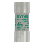 Eaton - Zylindrische Sicherung Sicherungseinsatz Nieders. CYLINDRICA#C22M6 6A AC 690V 80kA − 10 Stück