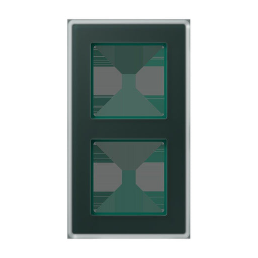 Jung - Abdeckrahmen Glasrahmen 2fach AV 582 GLM SG smaragdgrün − 1 Stück by Jung
