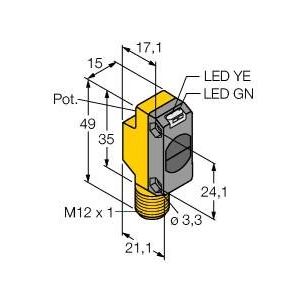 Turck - Lichttaster energetisch Opto Sensor QS18VP6DLQ8 Lichttaster − 1 Stück
