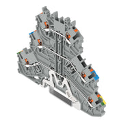 WAGO GmbH & Co. KG - Durchgangs-Reihenklemme Dreistockklemme 2200-3217 Drücker,gr − 40 Stück
