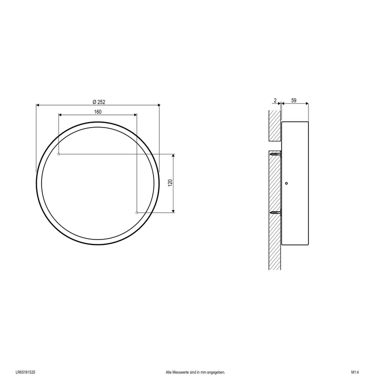 EVN Lichttechnik - Decken-/Wandleuchte LED-Anbauleuchte LR65181525