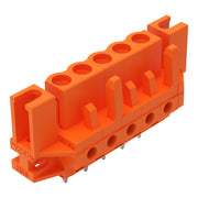 WAGO - Leiterplattensteckverbinder THT-Federleiste gerade 232-165/047-000 Maß 5,08mm,orange − 50 Stück