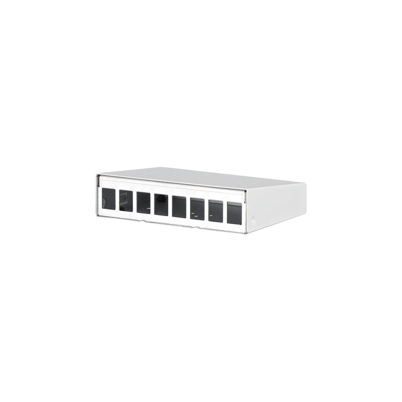 Metz Connect - Frontpanel/Patchpanel leer (Schaltschrank) Keystone AP-Gehäuse 130861-0802KE 8 Port rws RAL9010